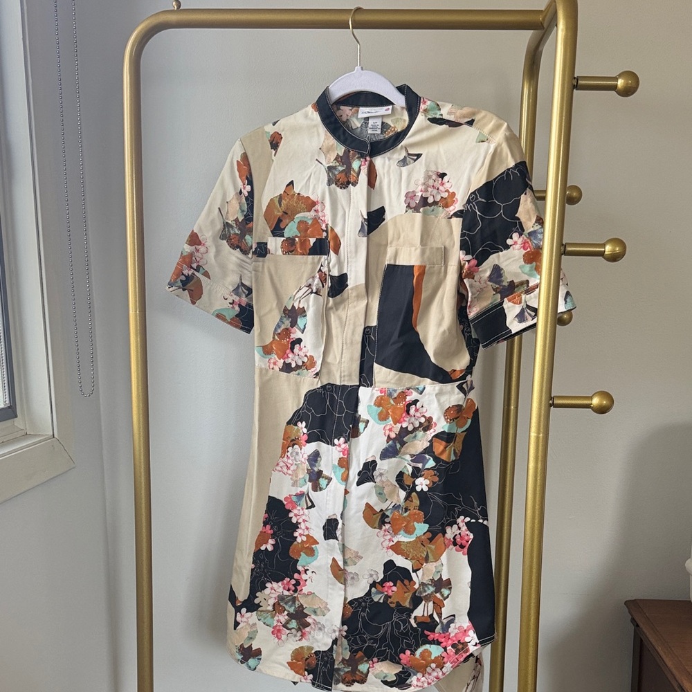 Floral Print Short Sleeve Dress